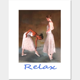 Two ballerinas standing offstage zen yoga buddhism Posters and Art